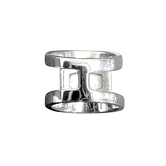 💞Dawkins White Quartz Gold Inlay Diamonds + Sterling Silver Statement Ring 6 US - Picture 5 of 11